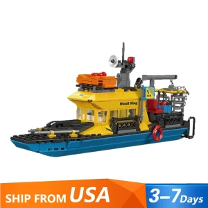 Mini Underwater Exploration Ship Building Blocks Educational Kids Toys Gifts