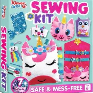 My First Kids Sewing Kit- Easy DIY Arts and Crafts for Girl Birthday Chirstmas Gifts Unicorn and Mermaid
