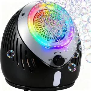 JOYFY Play-Act Bubble Machine Blower with Solutions for Wedding Summer Outdoor Indoor Toy Party Kids Birthday Gift